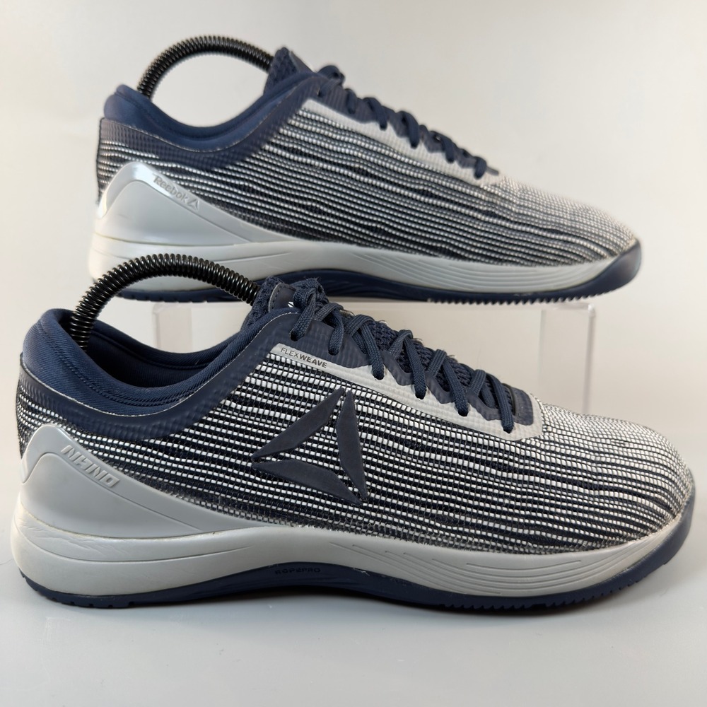 Reebok Crossfit Nano 8.0 Mens 7 Workout Shoes Blue‎ Gray Lace Low Train Sneakers